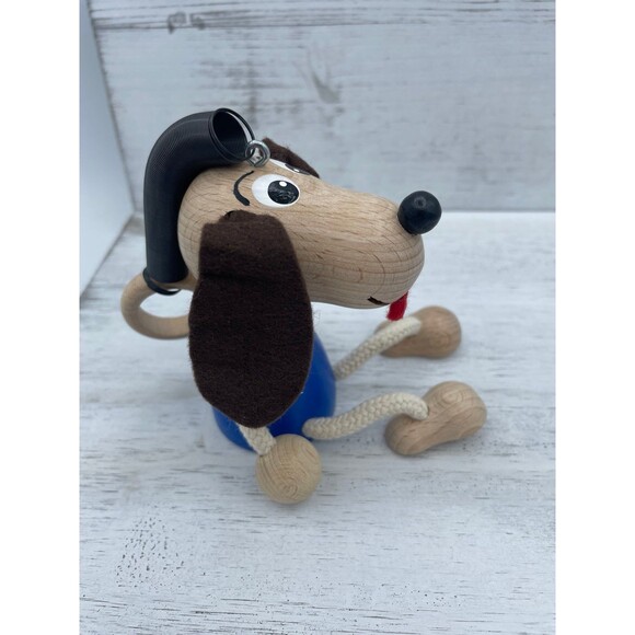 Vintage Wooden Bouncy Springy Wood DOG Made in Czech Republic for Petra Toys USA - Picture 4 of 8